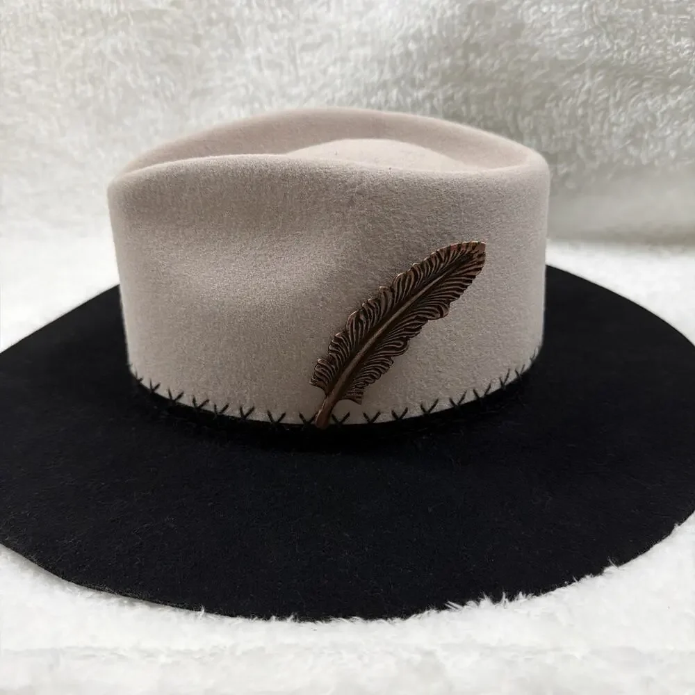 Metal Antique Copper Feather Hat Pin- Western Style – Inspired Look